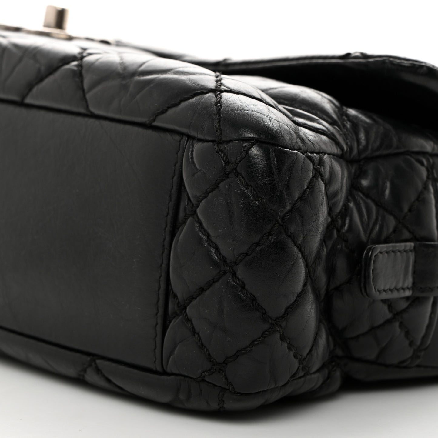 Aged Calfskin Medium New Portobello Flap Black