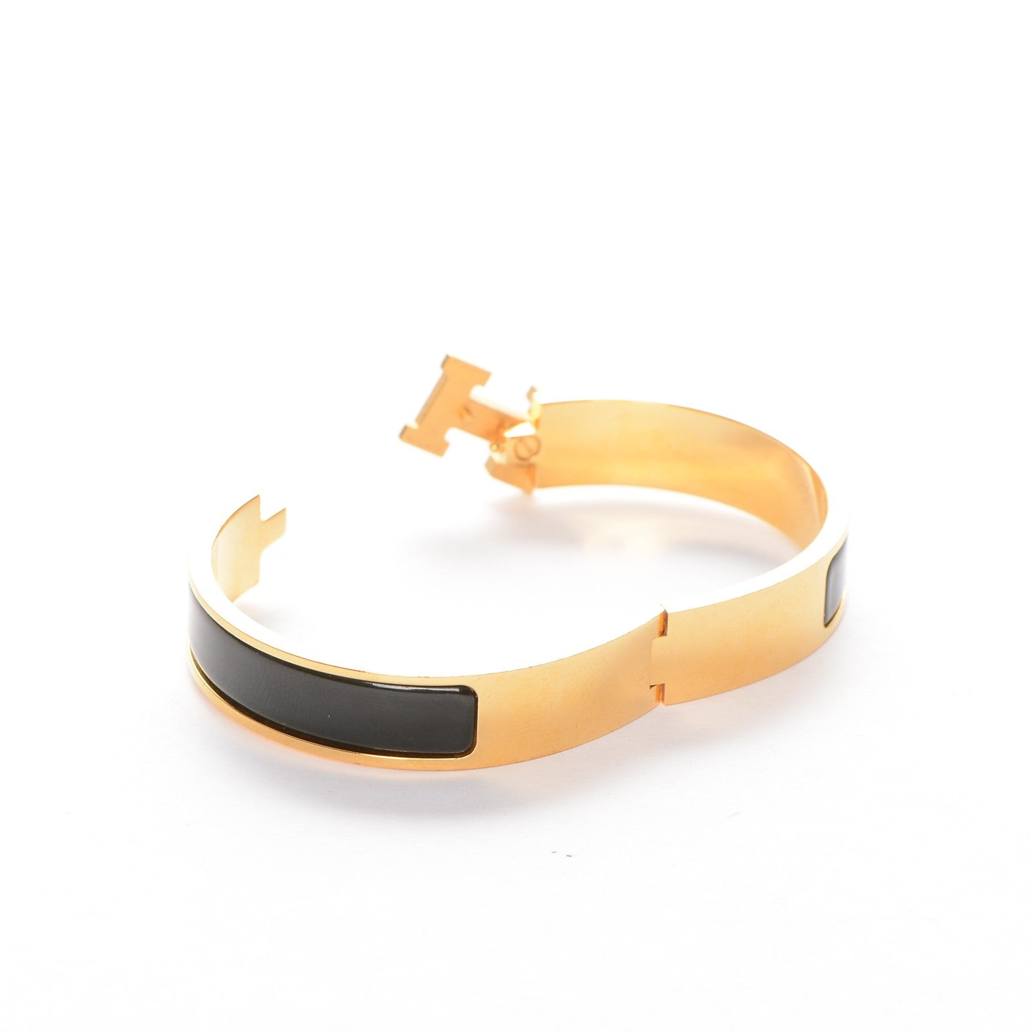 Hermes Enamel Narrow Clic Clac H Bracelet PM Black 3 of 4