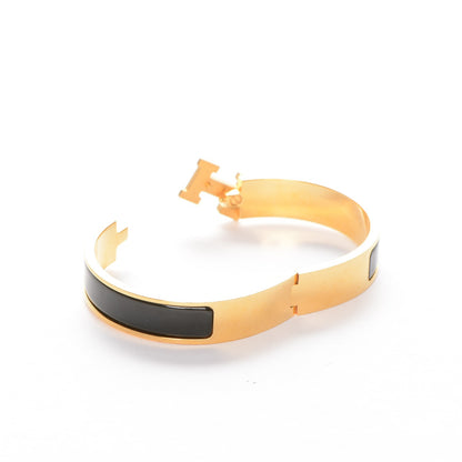 Hermes Enamel Narrow Clic Clac H Bracelet PM Black 3 of 4