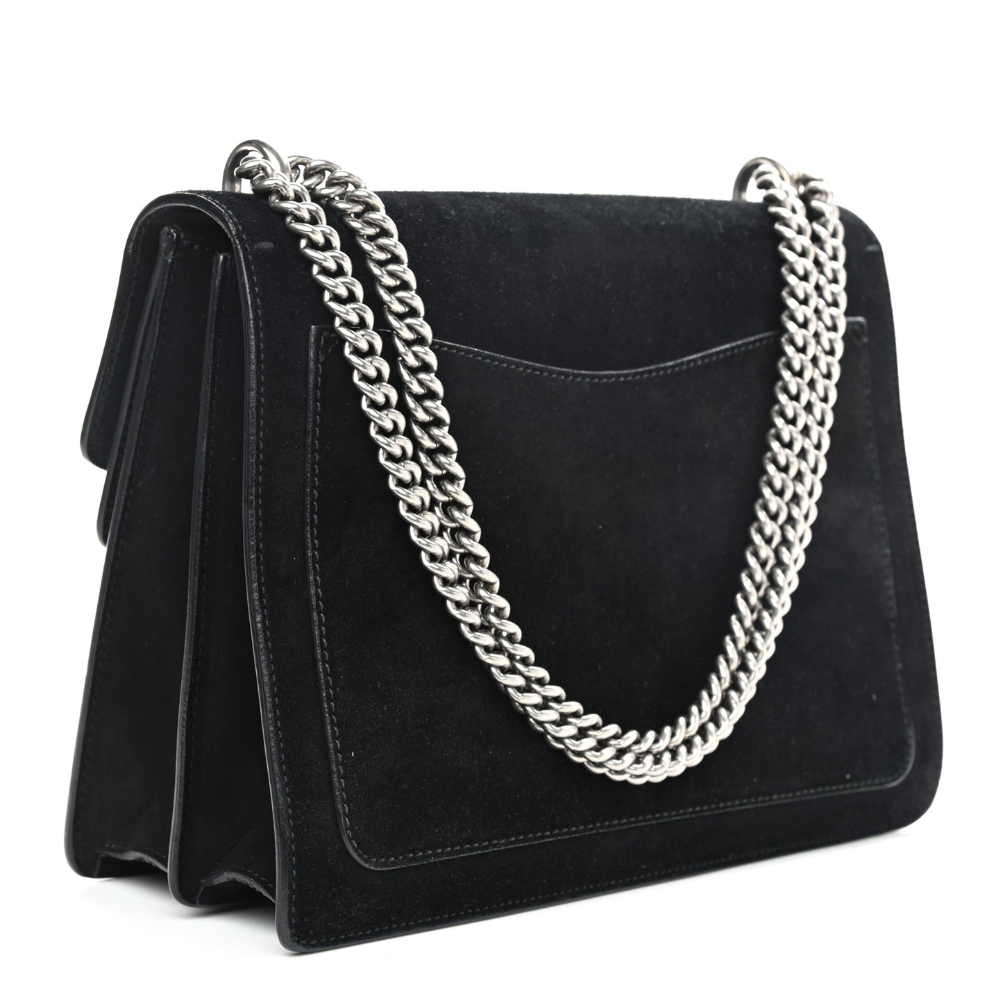 Suede Medium Dionysus Shoulder Bag Black
