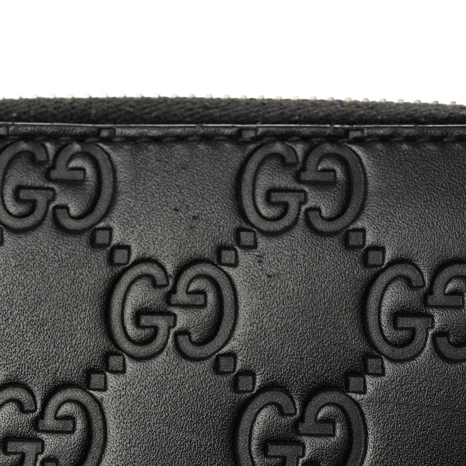 Gucci Guccissima Zip Around Card Case Black 11 of 14