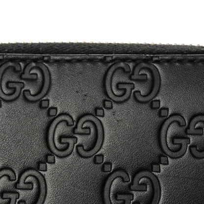 Gucci Guccissima Zip Around Card Case Black 11 of 14