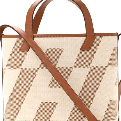 Hermes Swift Toile H Cabas H En Biais 27 Ecru Naturel Gold 8 of 10