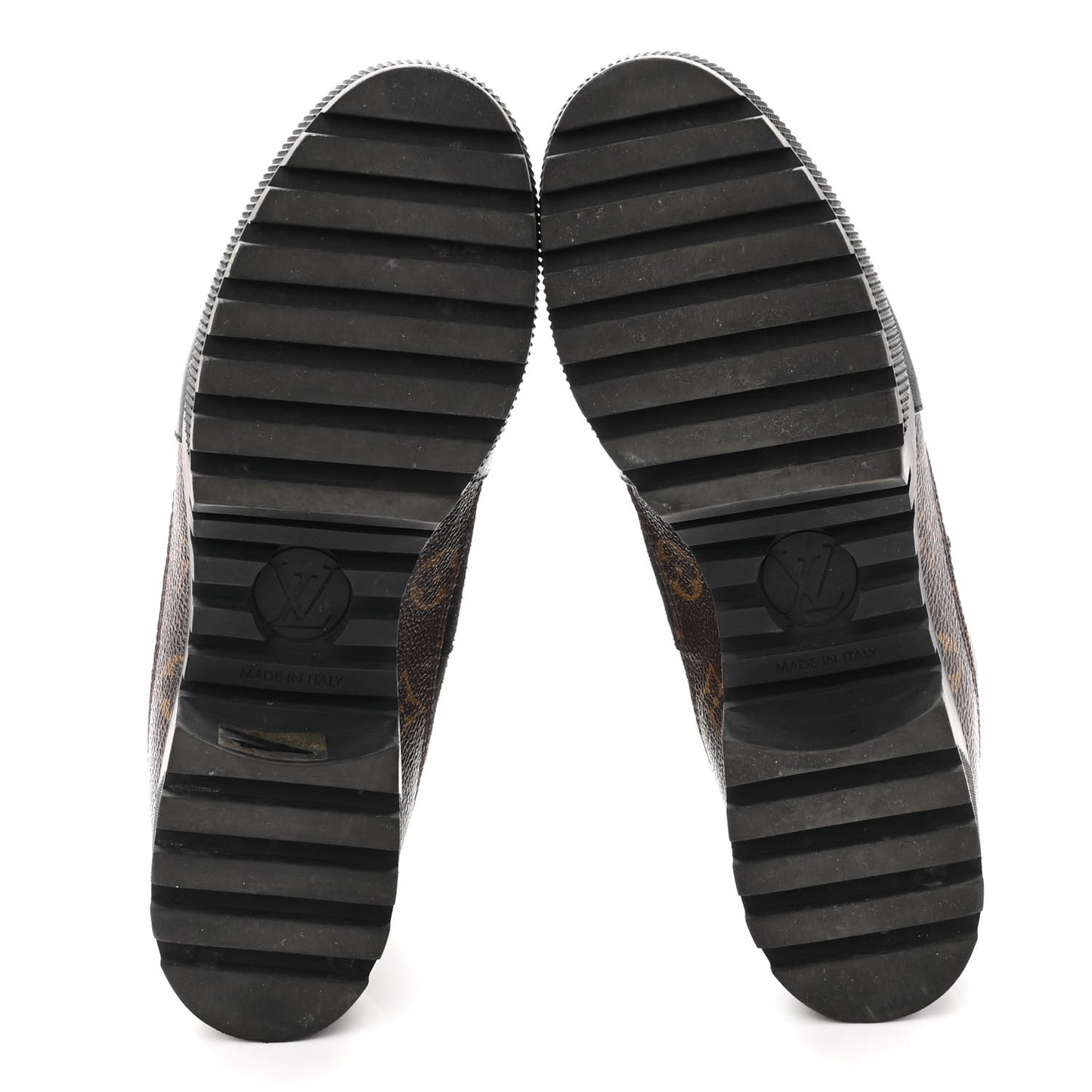 Suede Calfskin Monogram Laureate Platform Desert Boots 40 Black