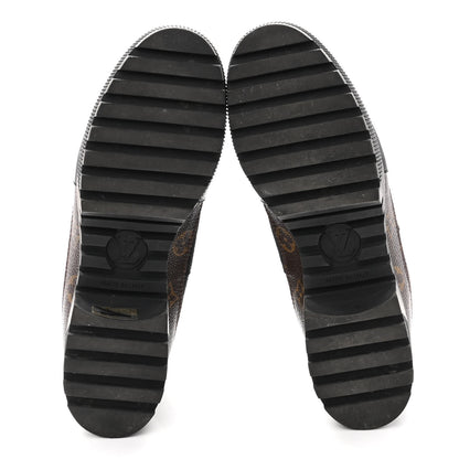 Louis Vuitton Suede Calfskin Monogram Laureate Platform Desert Boots 40 Black 5 of 8