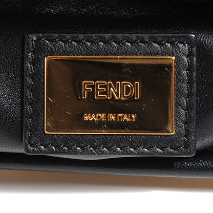 Fendi Vitello Morgan Shiny Nappa Medium Peekaboo Iconic Satchel Black 6 of 10