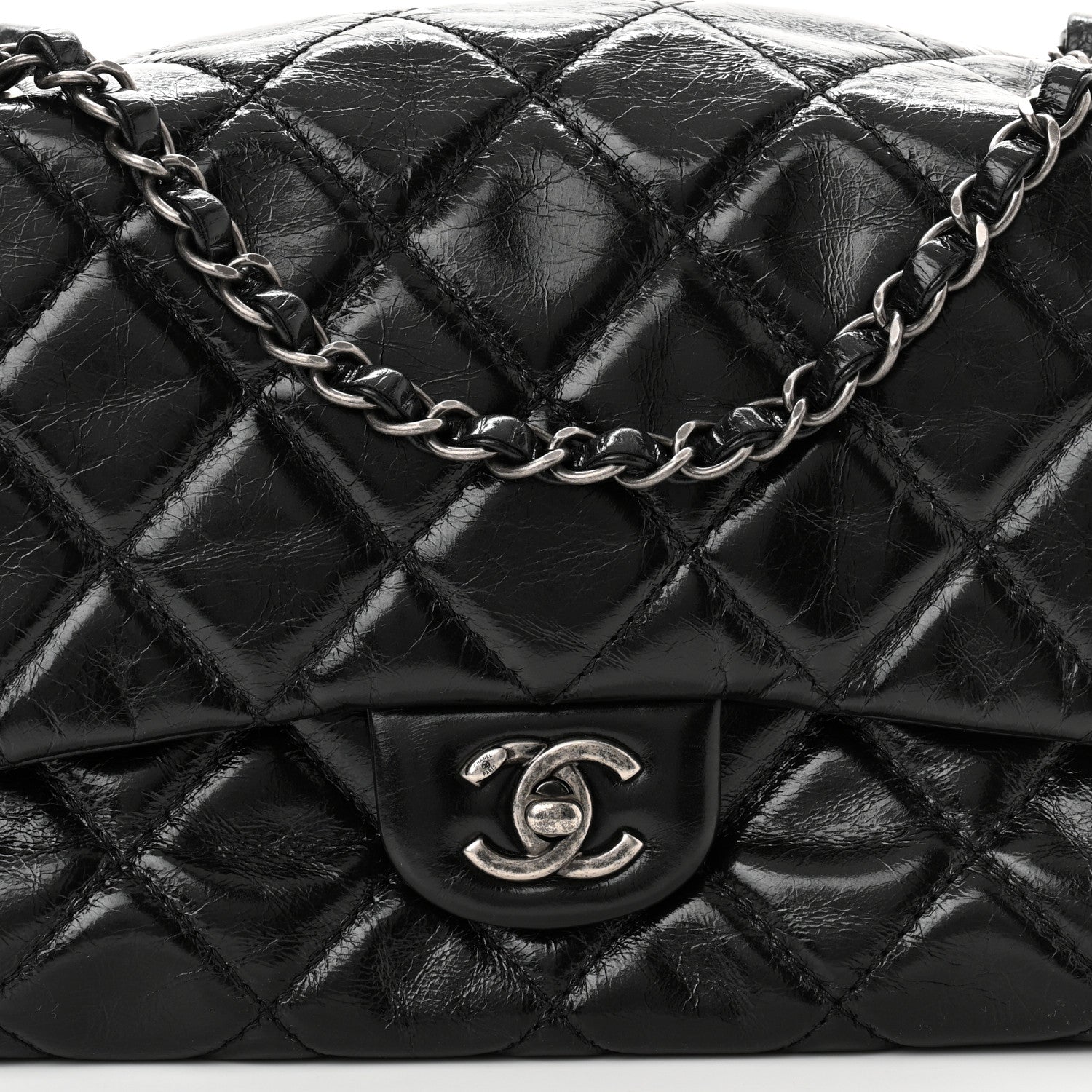 Chanel Glazed Calfskin Quilted Medium Coco Soft Flap Black 8 of 10