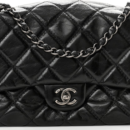Chanel Glazed Calfskin Quilted Medium Coco Soft Flap Black 8 of 10