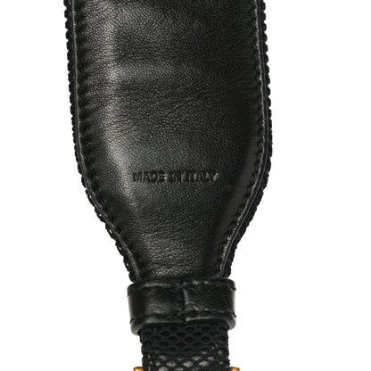 Christian Dior Lambskin Canvas Embroidered Shoulder Strap Black 6 of 6
