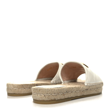 Gucci Nappa Matelasse GG Marmont Espadrille Slide Sandals 35 Great White 4 of 11
