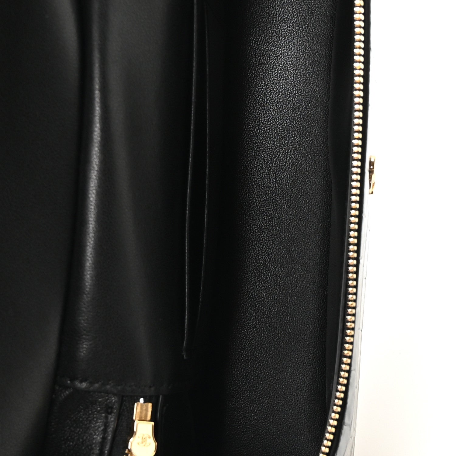 Chanel Calfskin Crocodile Embossed Crococo Exoticoco Vanity With Chain Black 5 of 11