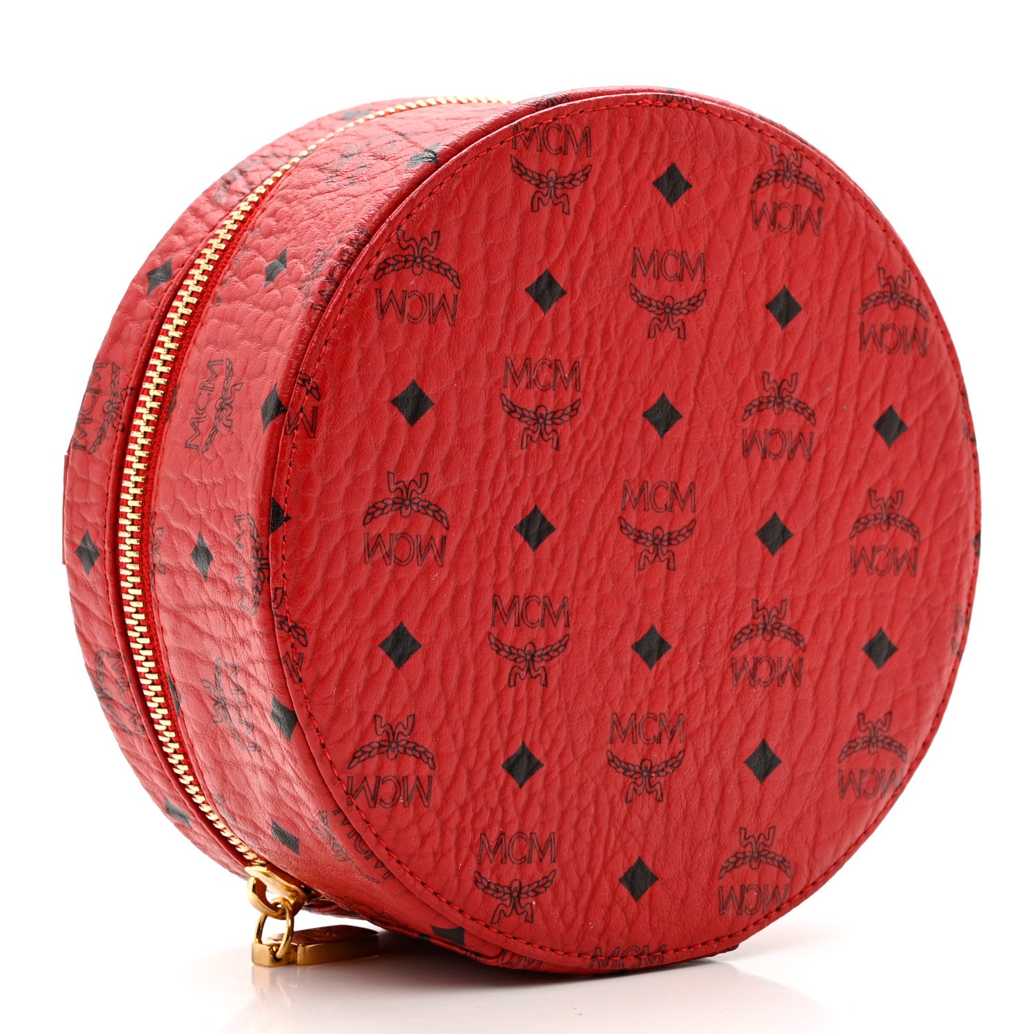 MCM Visetos Vanity Cosmetic Case Red 4 of 7