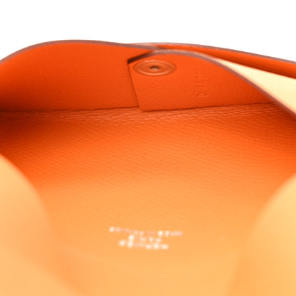 Hermes Epsom Calvi Card Case Orange 5 of 8