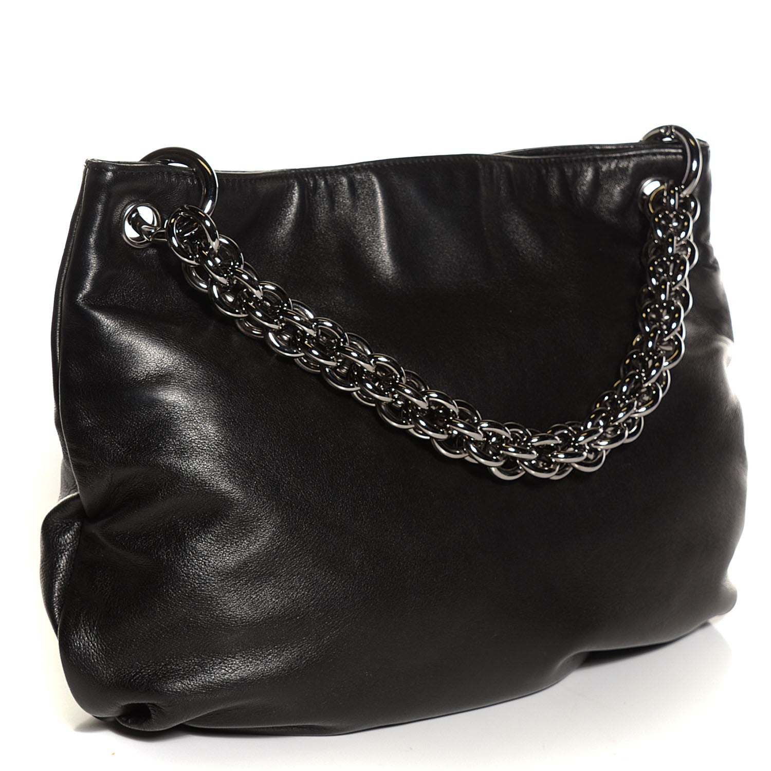 Chanel Lambskin Soft and Chain Small Hobo Black 3 of 7