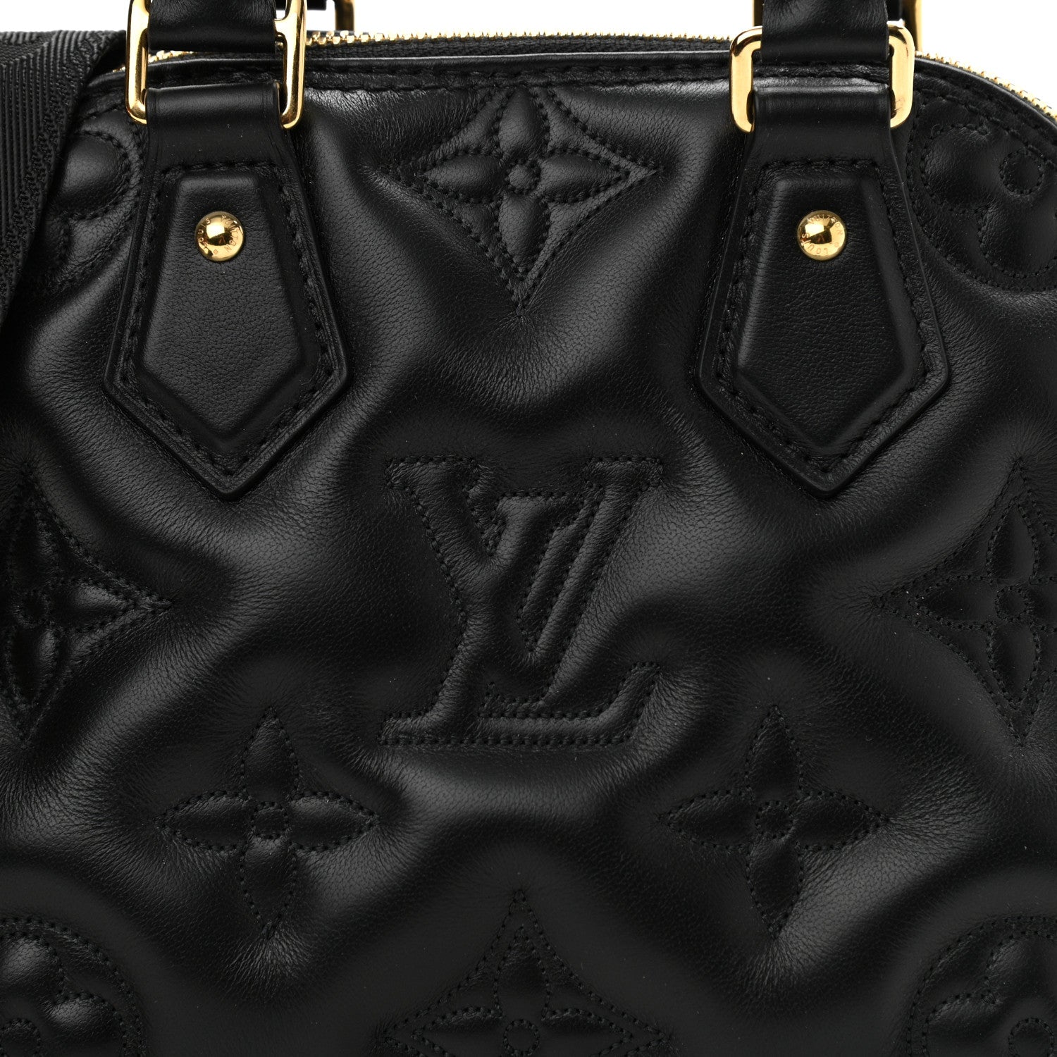Louis Vuitton Calfskin Bubblegram Alma BB Black 7 of 8