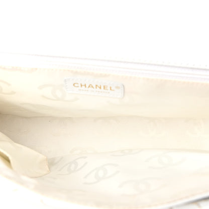 Chanel Calfskin Quilted Wild Stitch Large Flap White 5 of 10