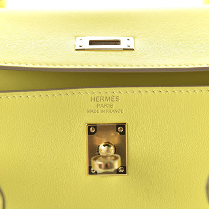 Hermes Swift Kelly Retourne 25 Lime 9 of 12