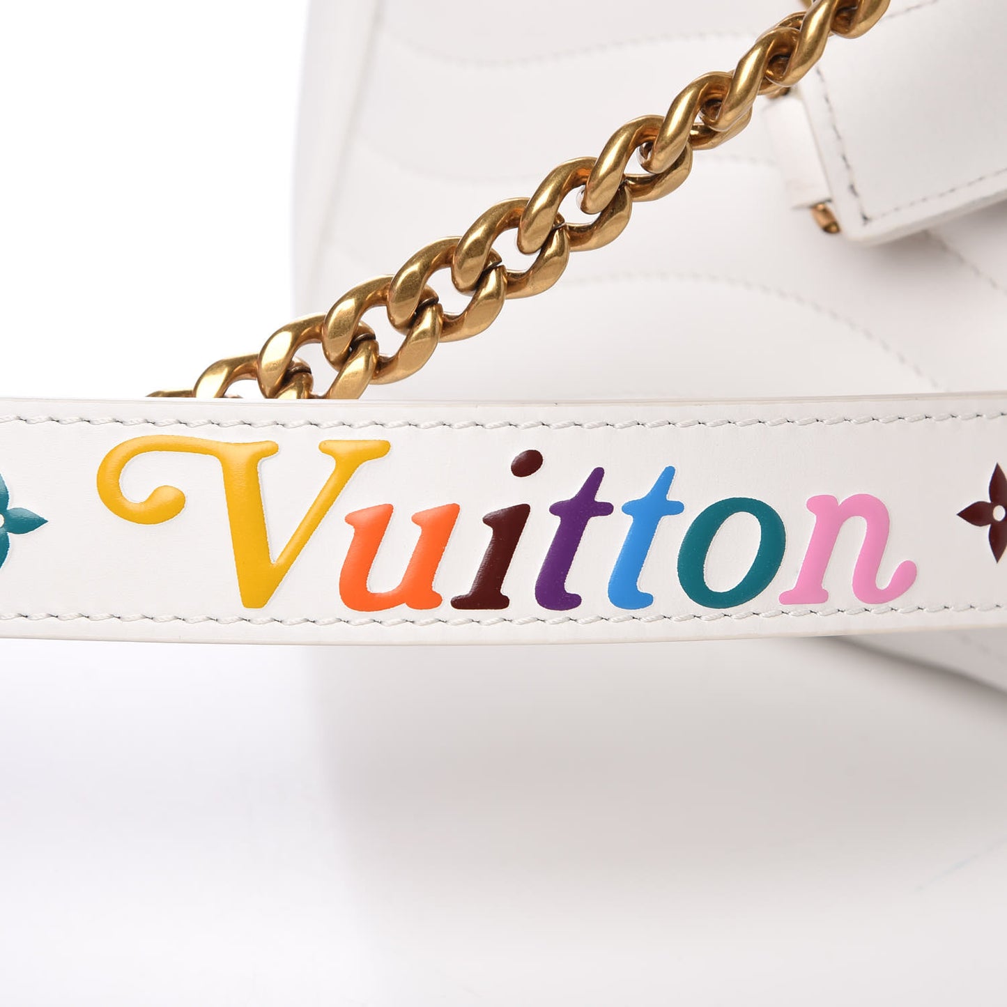 Calfskin New Wave Chain Tote Snow
