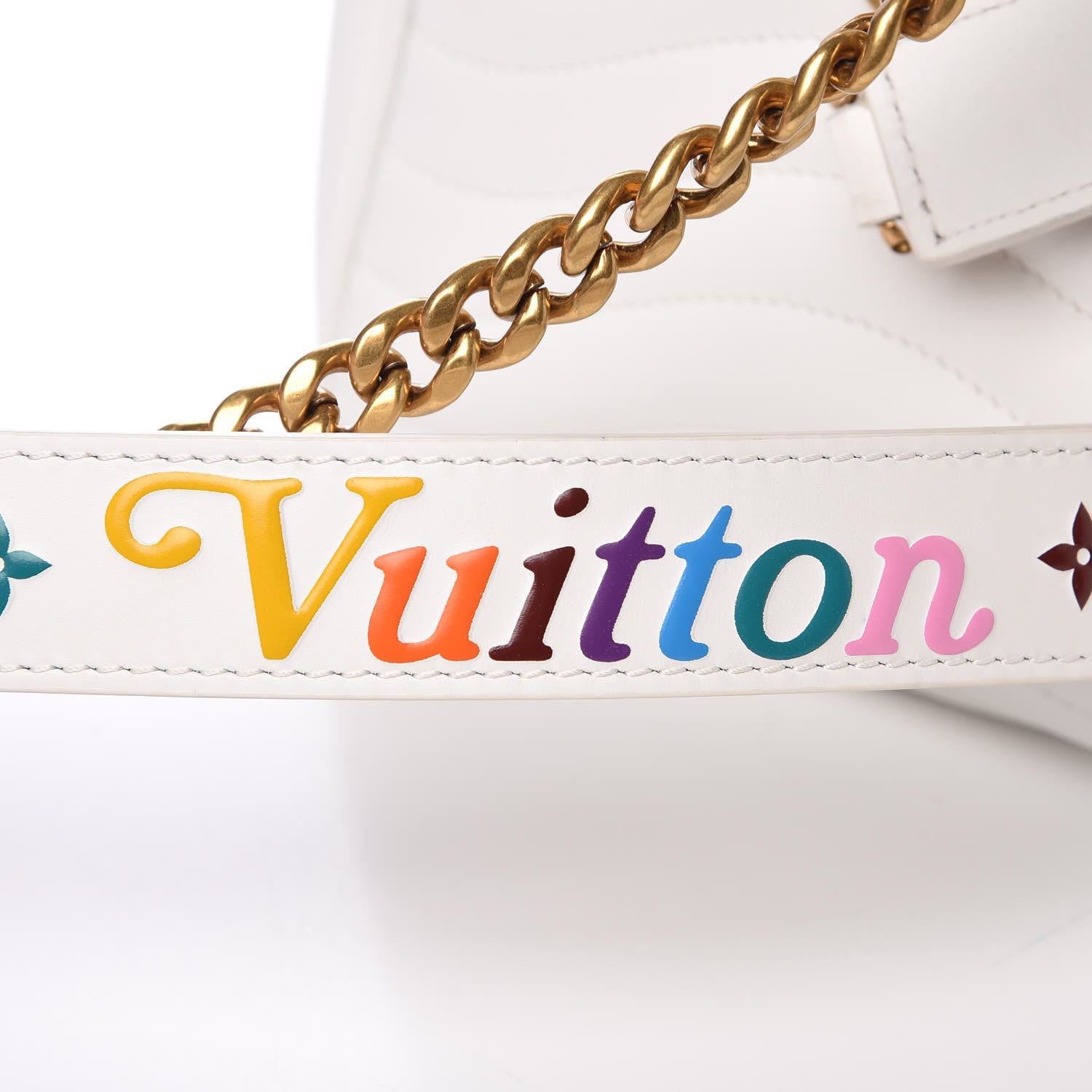 Louis Vuitton Calfskin New Wave Chain Tote Snow 9 of 11