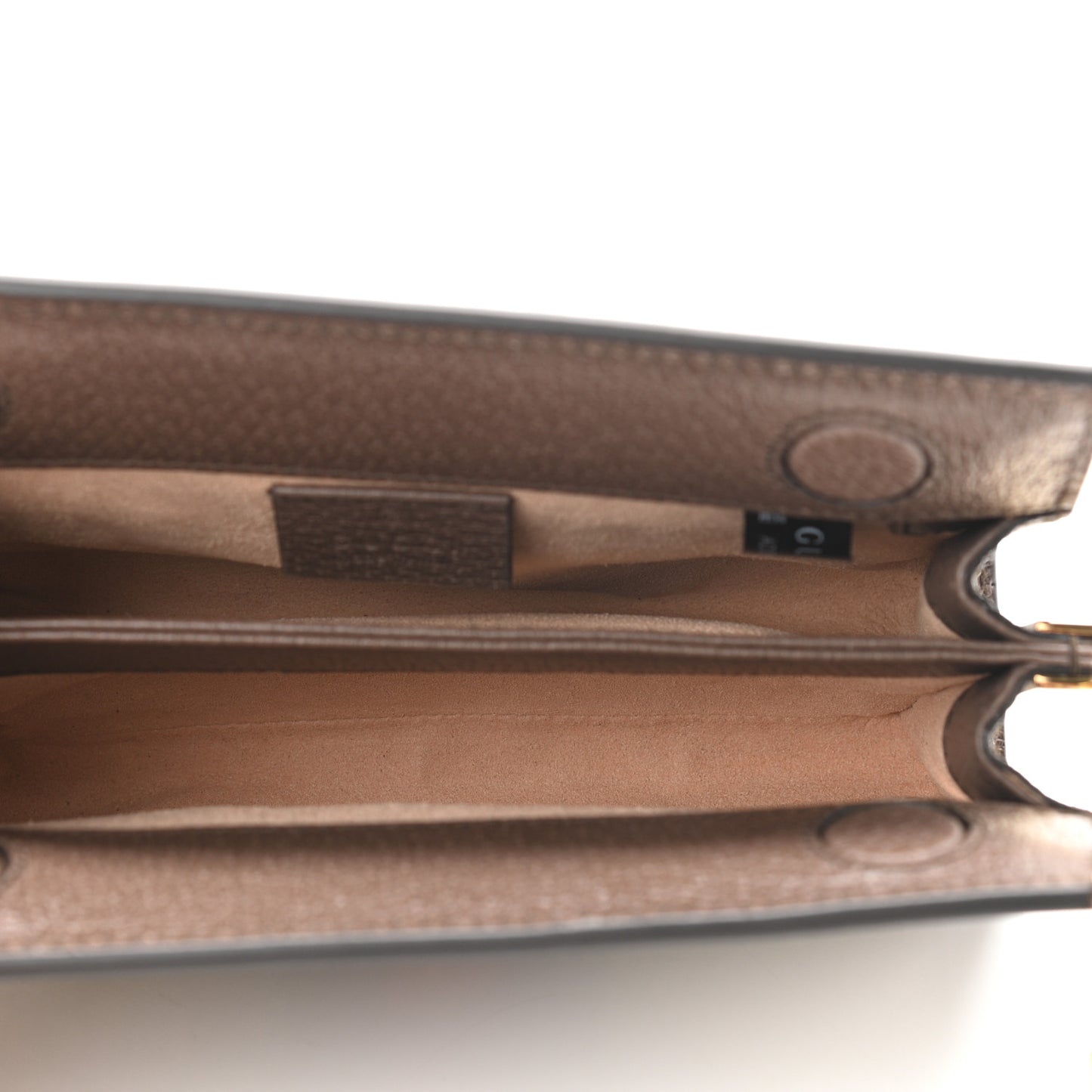 GG Supreme Monogram Textured Dollar Calfskin Web Mini Ophidia Chain Shoulder Bag Beige Ebony New Acero