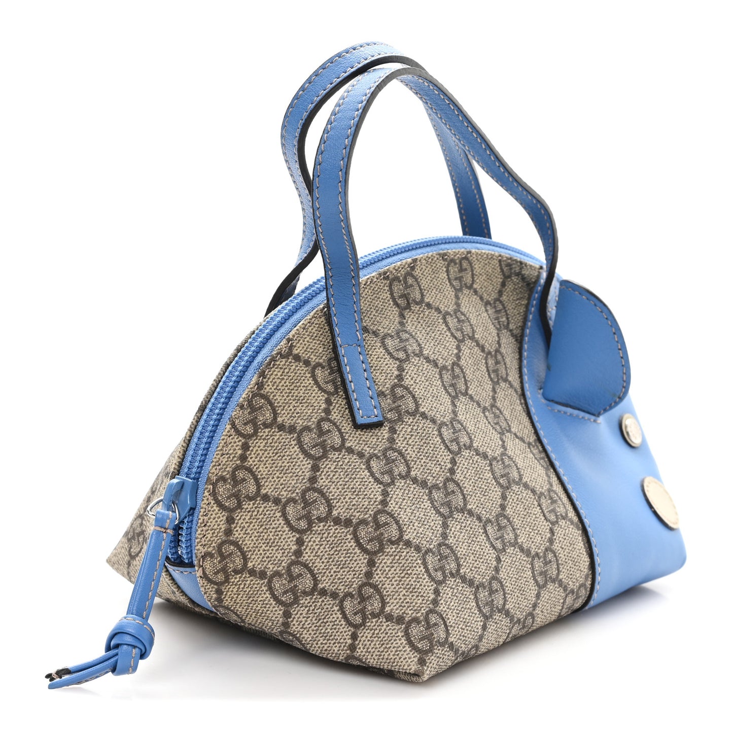 GG Supreme Monogram Children's Zoo Pig Bag Blue