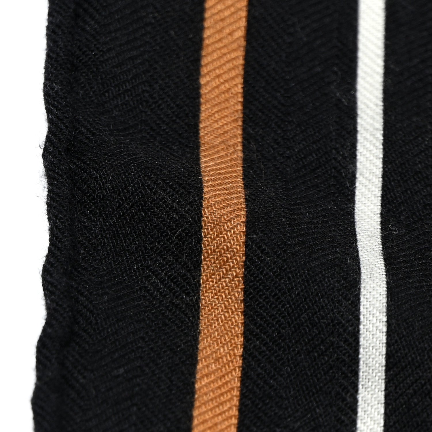 Hermes Cashmere Silk La Promenade du Matin Bandana Shawl 140 Black Noisette Gold 5 of 10