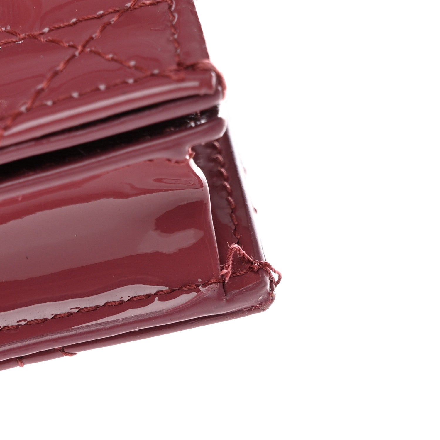 Christian Dior Patent Cannage Mini Lady Dior Wallet Mallow Rose 8 of 8