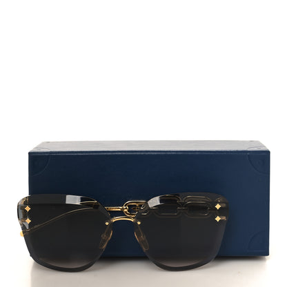 Louis Vuitton Metal Rimless LV Jewel Cat Eye Sunglasses Gradient Blue 7 of 7