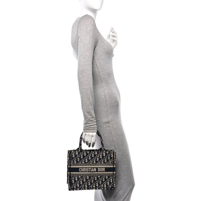 Christian Dior Oblique Small Book Tote Blue Multicolor 2 of 11