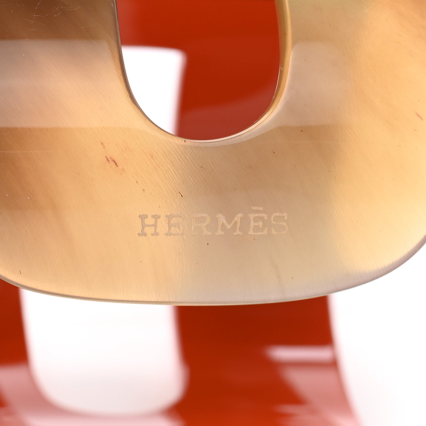 Lacquered Wood Buffalo Horn Ano Cuff PM