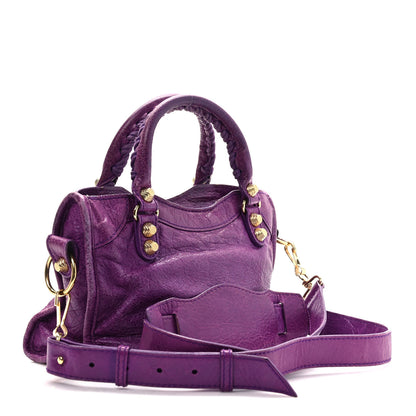 Balenciaga Agneau Giant 12 Gold Hardware Mini City Ultraviolet 3 of 9