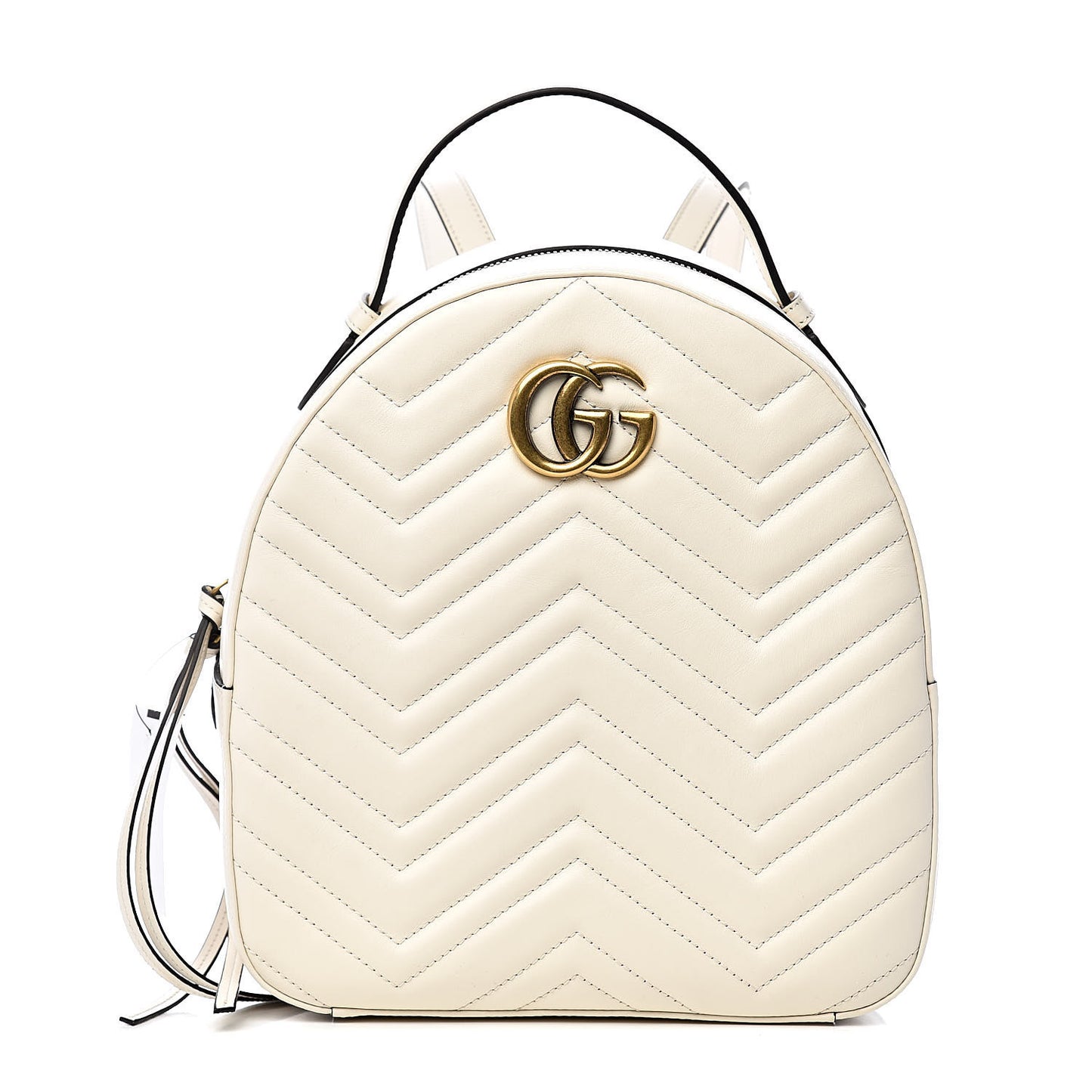 Calfskin Matelasse GG Marmont Dome Backpack White