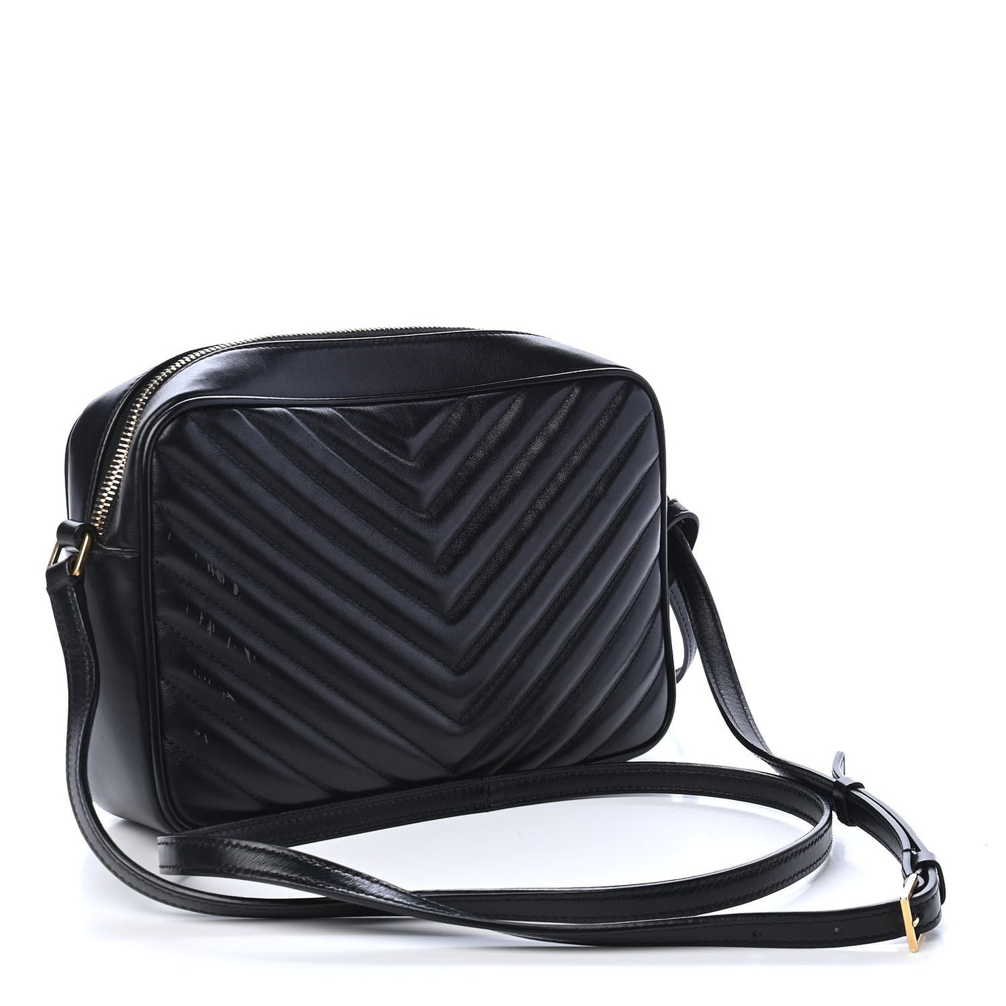 Calfskin Matelasse Monogram Lou Camera Bag Black