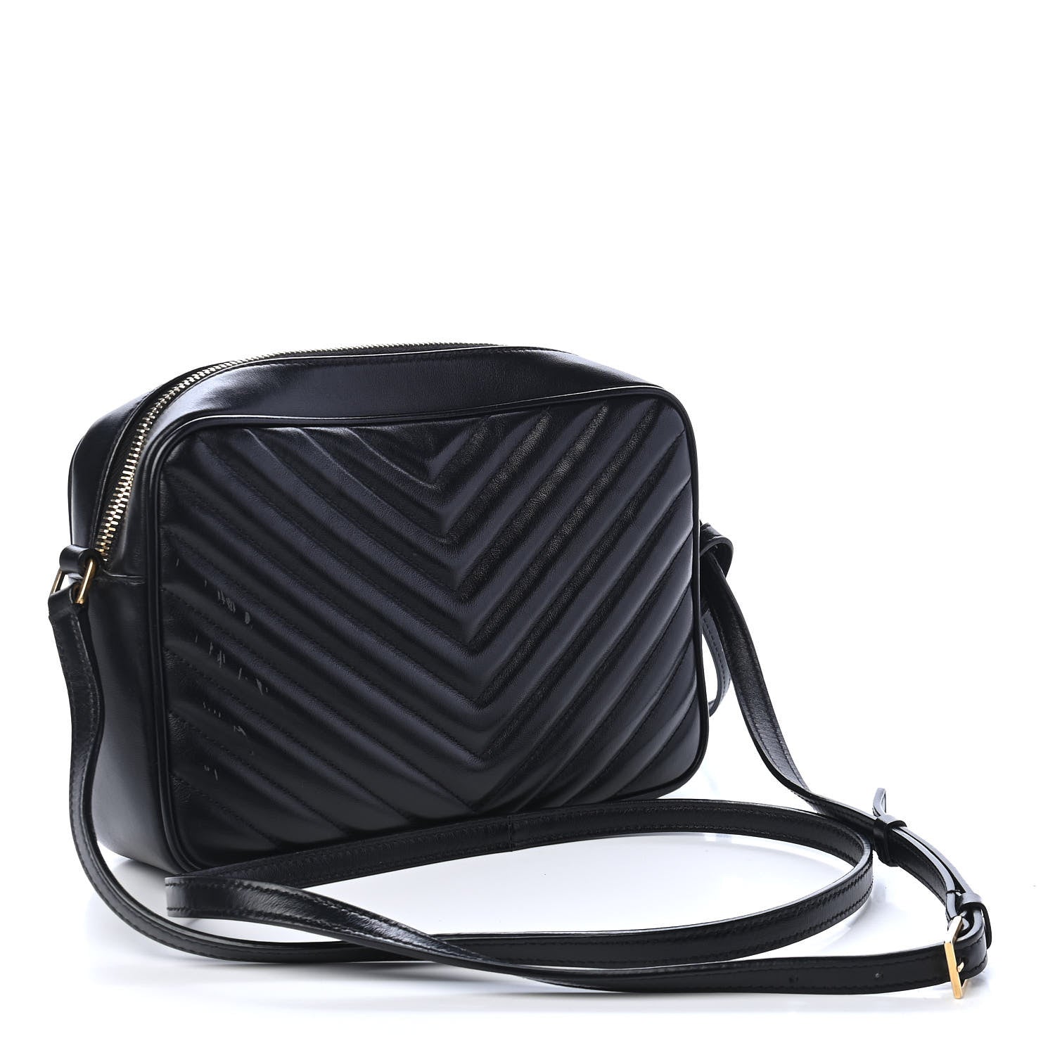 Saint Laurent Calfskin Matelasse Monogram Lou Camera Bag Black 3 of 11