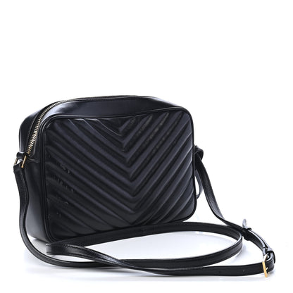 Saint Laurent Calfskin Matelasse Monogram Lou Camera Bag Black 3 of 11
