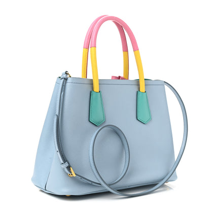 Prada Saffiano Cuir Small Double Bag Astrale Giada Multicolor 2 of 9