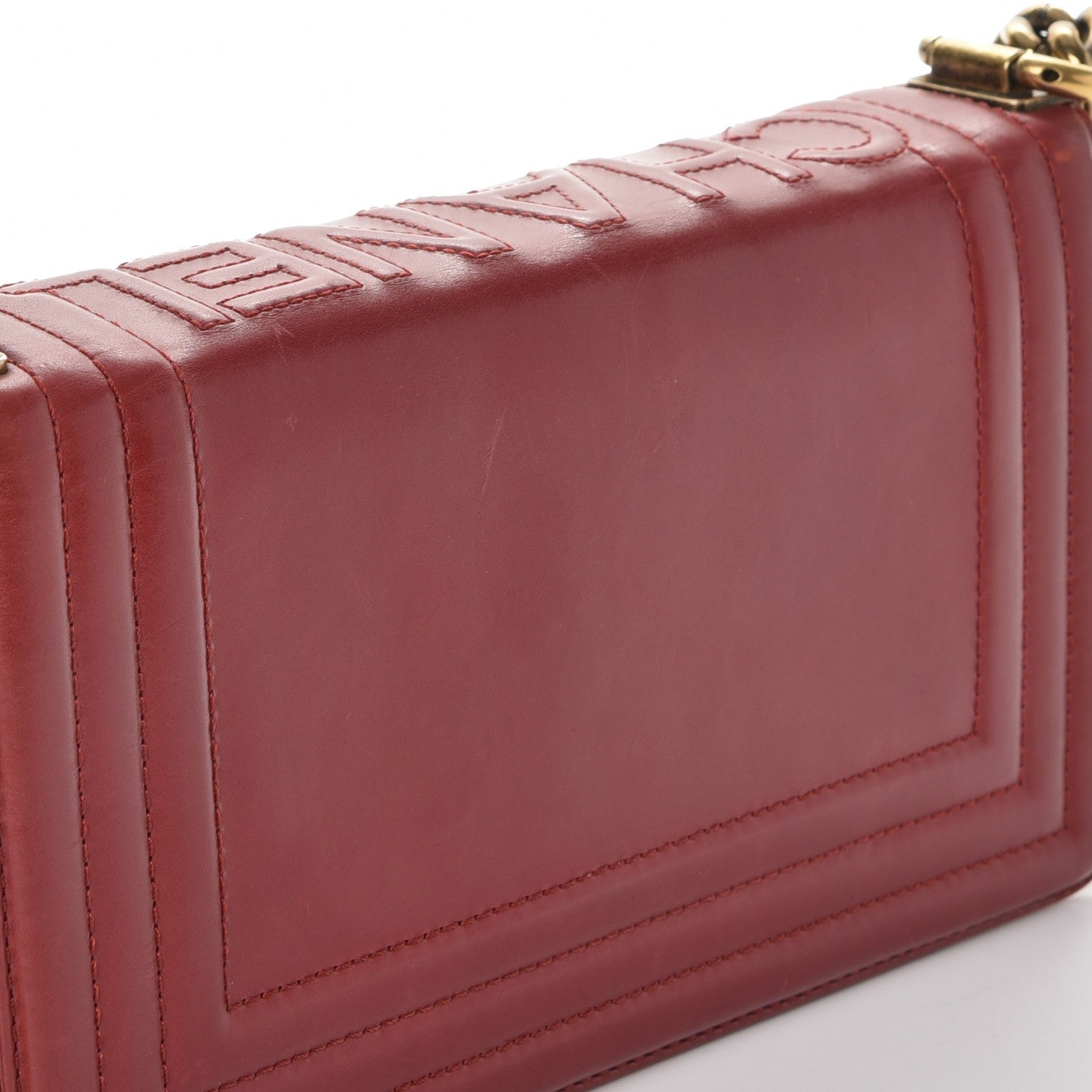 Chanel Glazed Calfskin Small Boy Flap Red 11 of 12