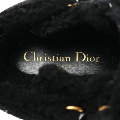 Christian Dior Shearling Dioract 10mm Sandals 38 Black 7 of 8