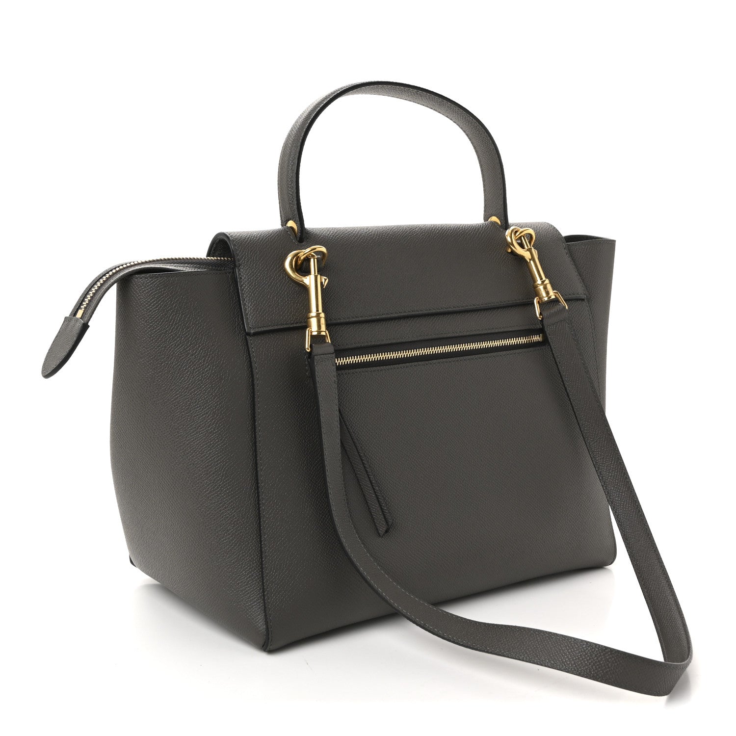 Celine Grained Calfskin Mini Belt Bag Grey 3 of 10