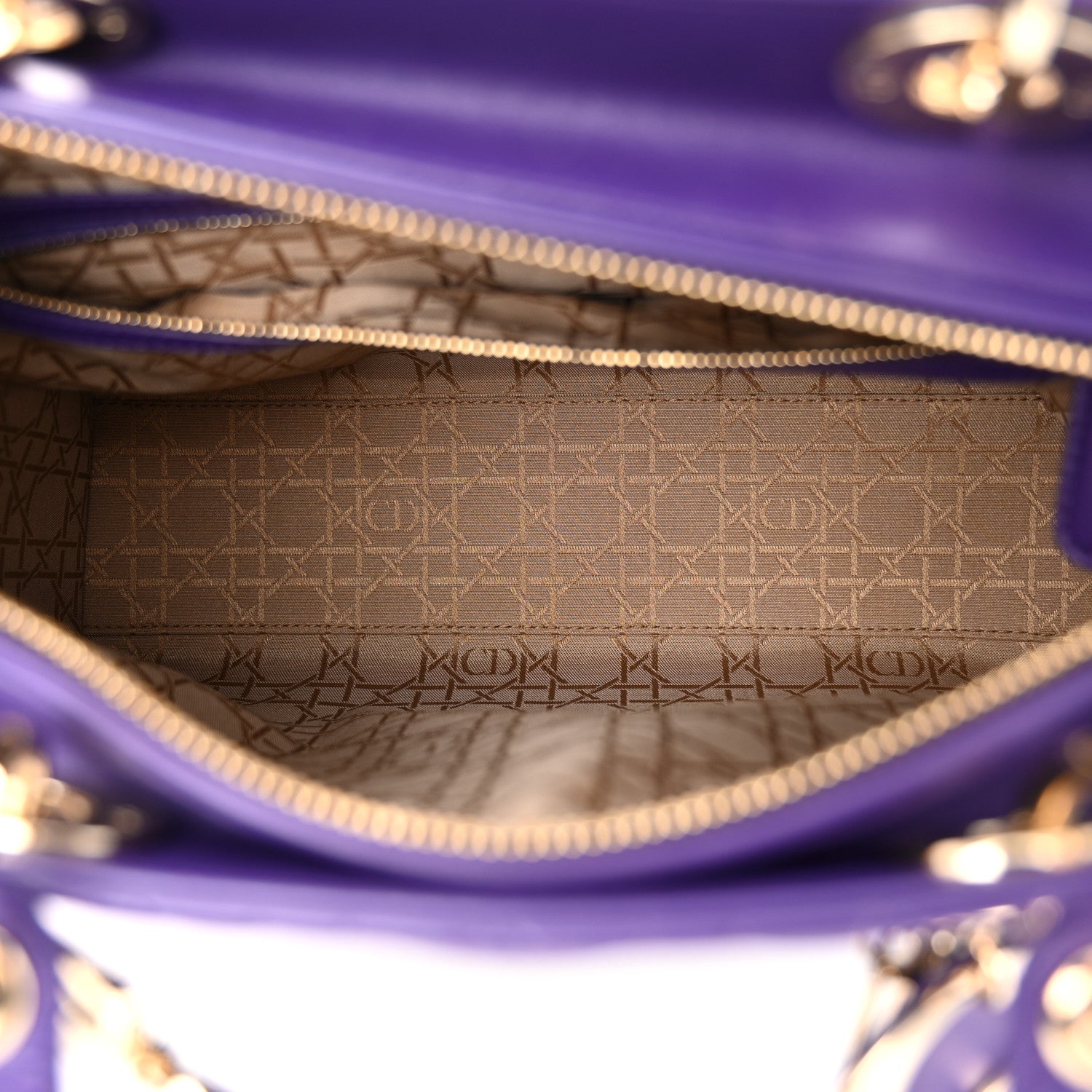 Christian Dior Lambskin Cannage Large Lady Dior Purple 5 of 11