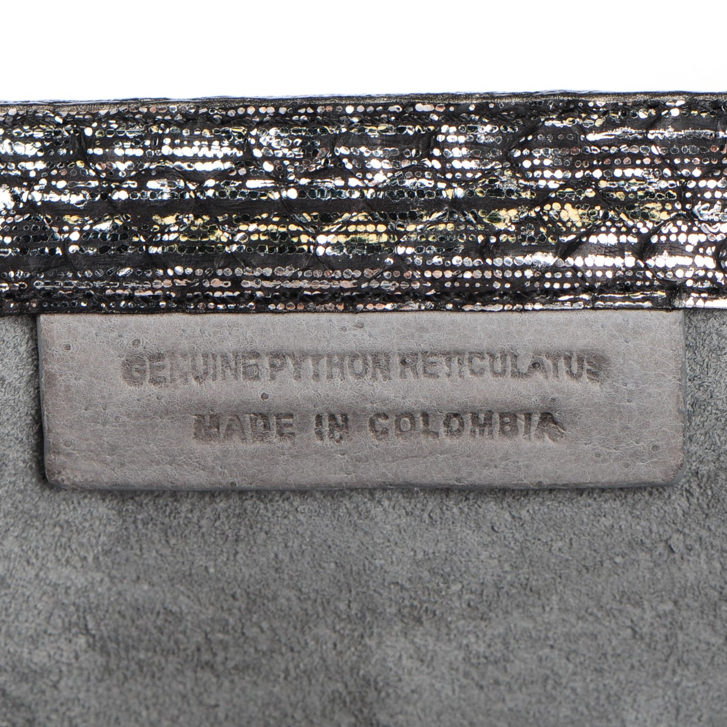 Python Razor Clutch Silver