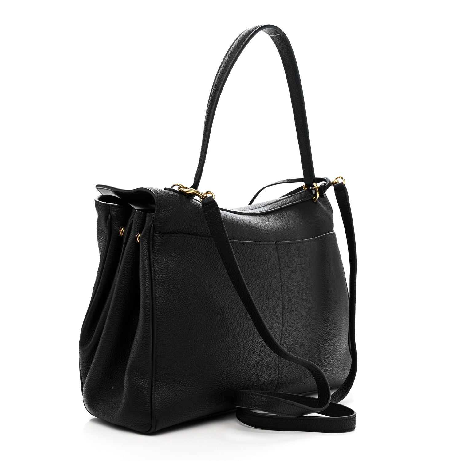 Balenciaga Grained Calfskin Medium Rodeo Top Handle Handbag Black 3 of 12