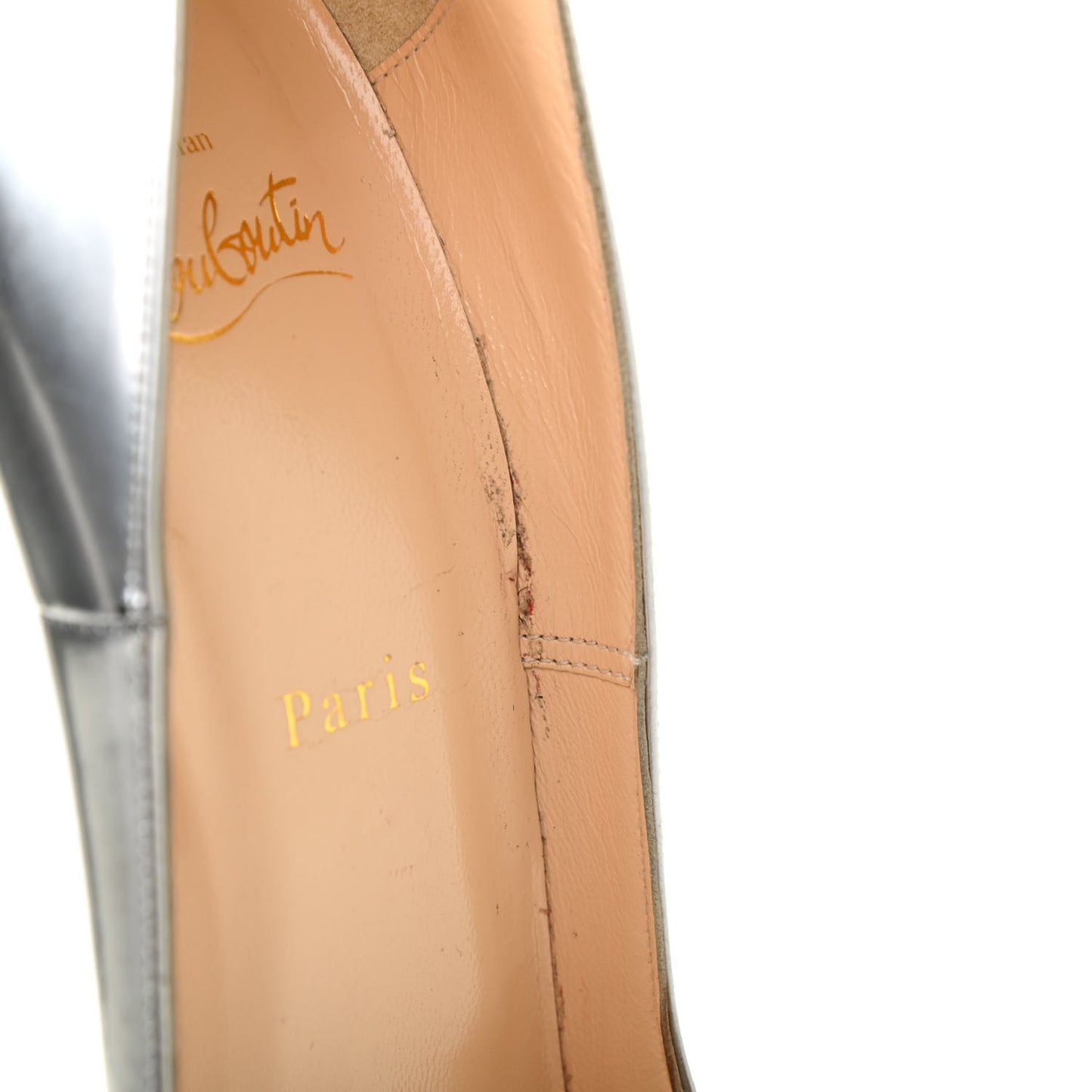 Metallic Calfskin So Kate 120 Pumps 40.5 Silver