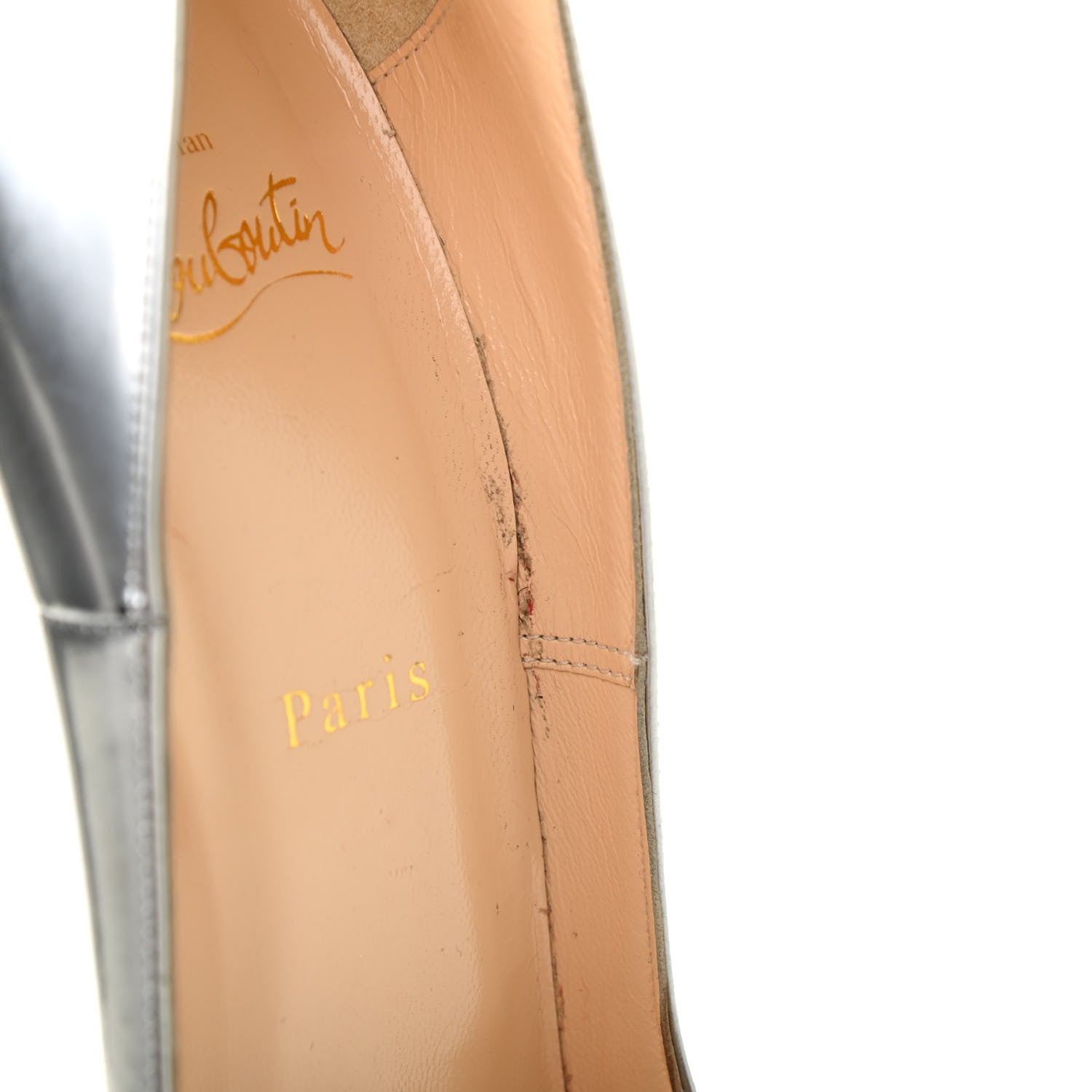 Christian Louboutin Metallic Calfskin So Kate 120 Pumps 40.5 Silver 7 of 11