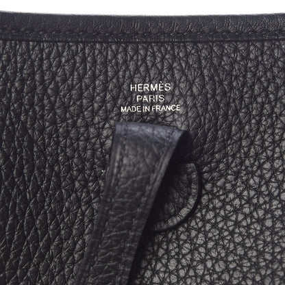 Hermes Taurillon Clemence Evelyne TPM Black 8 of 11