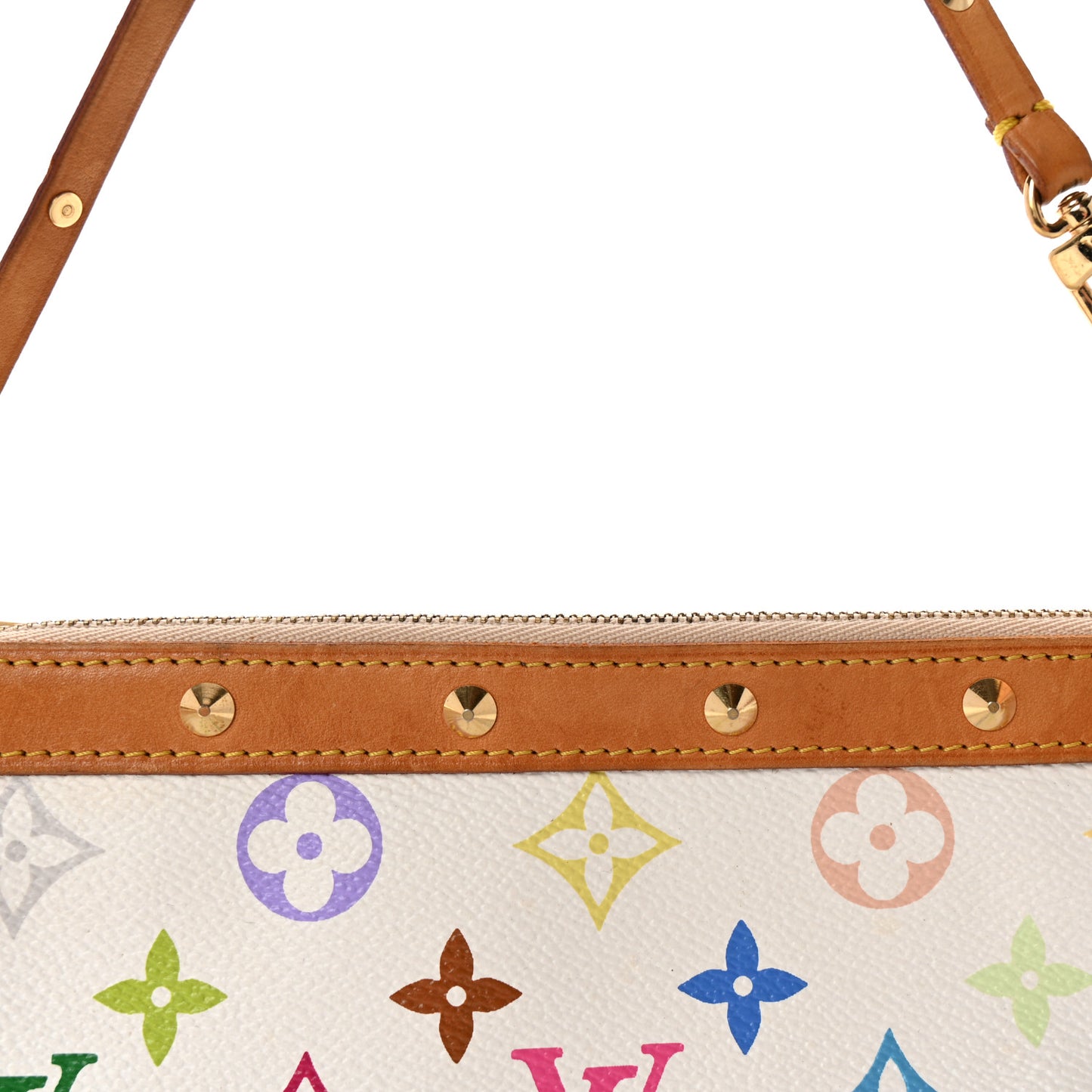 Monogram Multicolor Pochette Accessories White