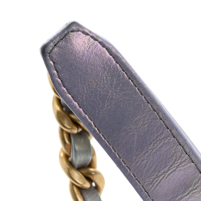 Chanel Iridescent Calfskin Quilted Chanel 19 Wallet On Chain WOC Light Purple 17 of 18
