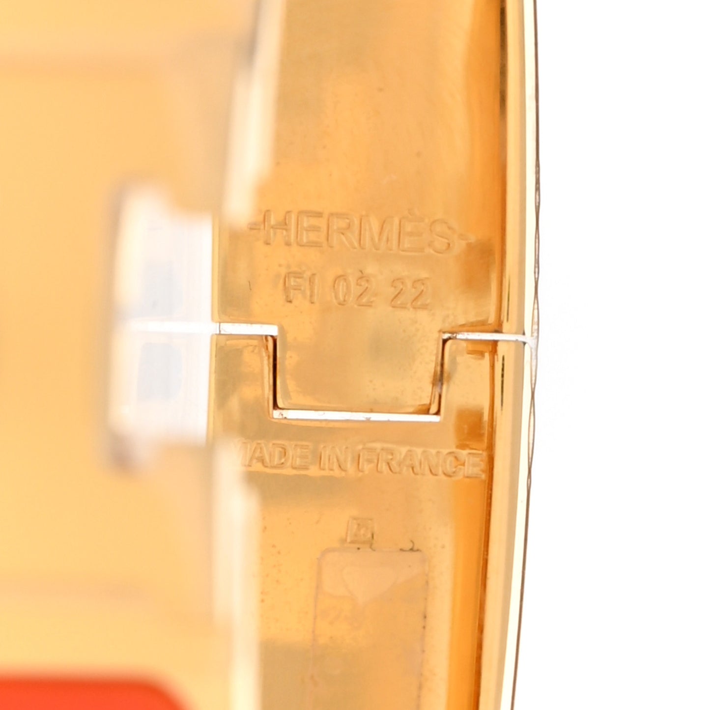 Enamel Narrow Clic Clac H Bracelet PM Orange