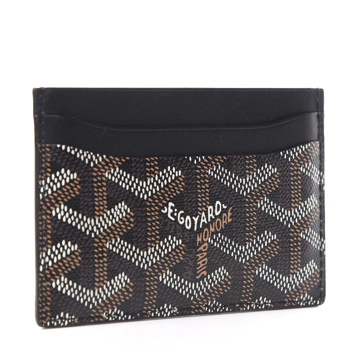 Goyardine Saint Sulpice Card Holder Black