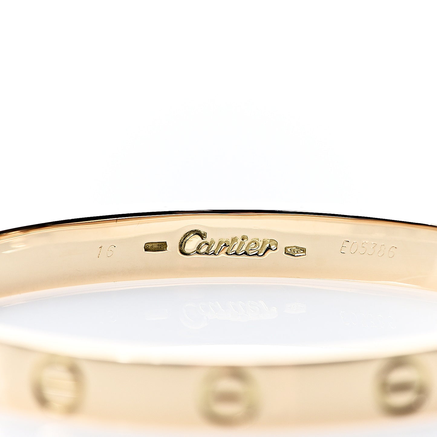 18K Yellow Gold LOVE Bracelet 16